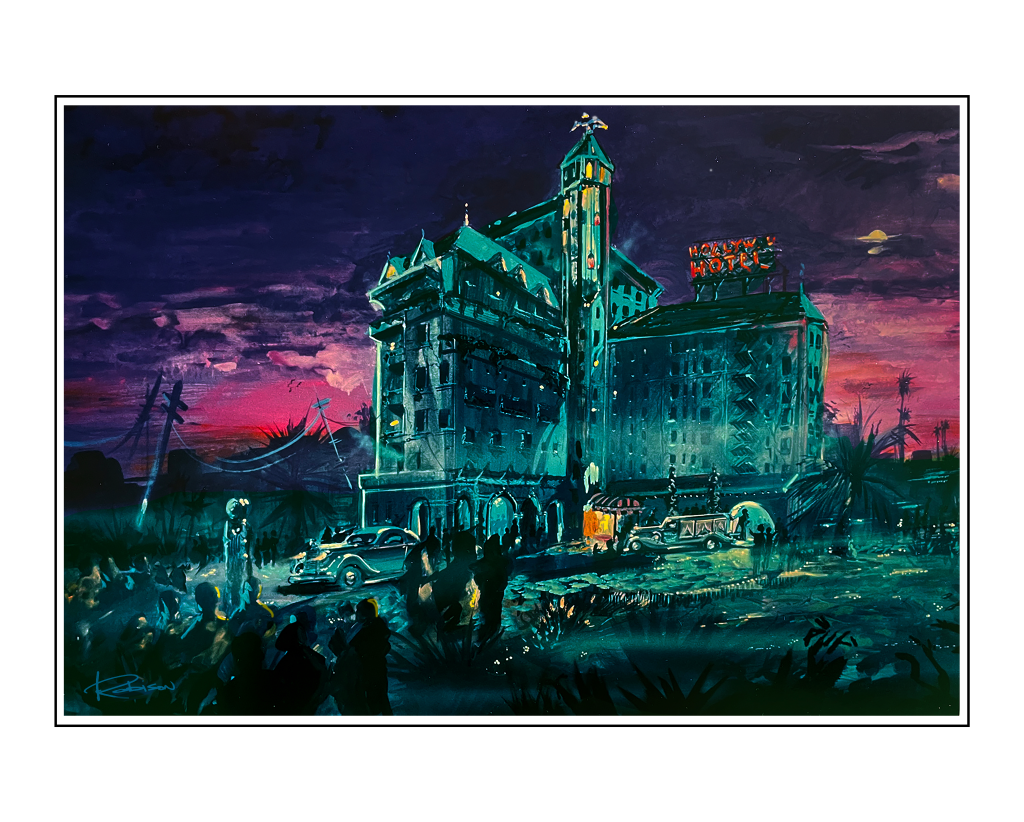 Stage 89 Hollywood Tower Hotel Concept Art Print by Eric Robison